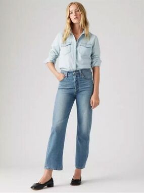 BOGO! LEVI’S Ribcage Straight Ankle Jeans Cool Invite Size 27